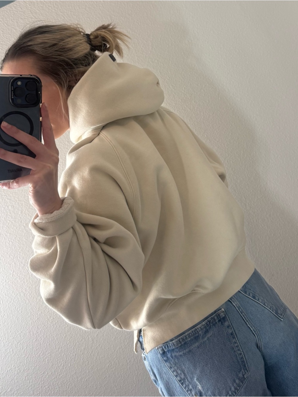 FEAR OF GOD Essentials Neutral Beige Pullover Hoodie XS - Picture 3 of 8